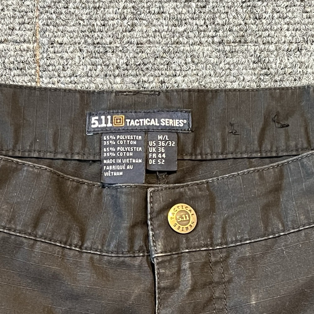 5.11 Tactical Pants Mens 36x32 Black Cargo Ripstop Utility